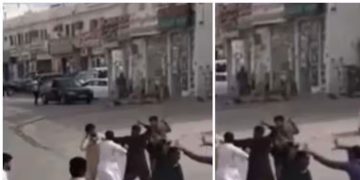 നടുറോഡില്‍ പ്രവാസികള്‍ തമ്മില്‍ അടിപിടി; 13 പേര്‍ അറസ്റ്റില്‍