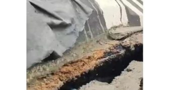 ദേശീയപാത കുതിരാന് സമീപം ഇടിഞ്ഞുതാഴ്ന്നു, അപകട സാധ്യത ; ഗതാഗത നിയന്ത്രണം 