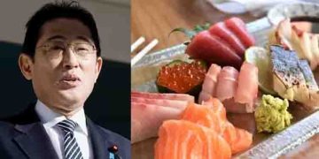 ചൈനയ്ക്ക് മറുപടിയായി ആണവദുരന്തം ഉണ്ടായ ഫുക്കുഷിമയിൽ നിന്നുള്ള മീൻ വിഭവങ്ങള്‍ കഴിച്ച് ജാപ്പനീസ് പ്രധാനമന്ത്രി