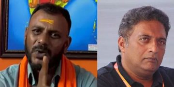 പ്രകാശ് രാജിനെതിരെ വധഭീഷണിയുമായി സംഘ് പരിവാർ നേതാവ്