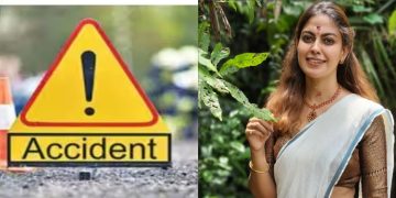 നടി അനുശ്രീ സഞ്ചരിച്ച വാഹനം ബൈക്കിലിടിച്ച് അപകടം, രണ്ട് പേർക്ക് പരിക്ക്