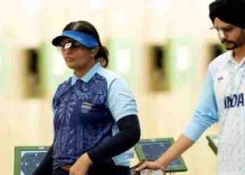 ഏഷ്യന്‍ ഗെയിംസ്; 10 മീറ്റര്‍ എയര്‍ പിസ്റ്റള്‍ ഷൂട്ടിങില്‍ ഇന്ത്യയ്ക്ക് വെള്ളി