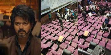ആവേശം അതിരുവിട്ടു; തീയറ്റര്‍ ‘പൊളിച്ചടുക്കി’വിജയ് ഫാന്‍സ്; ‘ലിയോ’ ട്രെയ്‌ലർ റിലീസില്‍ ചെന്നൈയിലെ തീയറ്ററിന് കനത്ത നാശനഷ്ടം