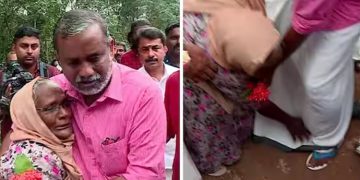 മറ്റപ്പള്ളിയിൽ വൈകാരിക രംഗങ്ങൾ ; മന്ത്രിയുടെ കാലുപിടിച്ച് കരഞ്ഞ് വയോധിക