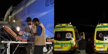 ഇസ്രയേല്‍ ആക്രമണത്തില്‍ പരിക്കേറ്റ പലസ്തീന്‍ പൗരന്മാരുമായുള്ള ആദ്യ വിമാനം യുഎഇയിലെത്തി