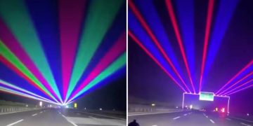 ഡ്രൈവിങ്ങിനിടെ ഉറങ്ങിപ്പോകാതിരിക്കാൻ ഹൈവേയിൽ ലേസർ ലൈറ്റുകൾ സ്ഥാപിച്ച്​ ചൈന
