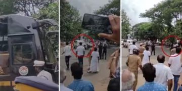 നവ കേരള ബസിന്‍റെ പൈലറ്റ് വാഹനമിടിച്ച് യുവാവിന് പരിക്ക്