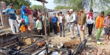 ഉറങ്ങിക്കിടക്കുന്നതിനിടെ കുടിലിന് തീപിടിച്ച് 3 കുട്ടികൾ വെന്തുമരിച്ചു