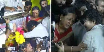 വിജയകാന്തിന് അന്ത്യാഞ്ജലി അര്‍പ്പിക്കാൻ ഡിഎംഡികെ പാർട്ടി ആസ്ഥാനത്തെത്തി വിജയ്