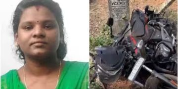 നിയന്ത്രണം വിട്ട ബൈക്ക് വൈദ്യുത പോസ്റ്റിലിടിച്ച് ഗുരുതരമായി പരിക്കേറ്റ യുവതി മരിച്ചു