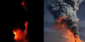 അഗ്നിപർവത സ്ഫോടനത്തെ തുടർന്ന് വിമാനത്താവളം അടച്ചു, 11,000 പേരെ ഒഴിപ്പിച്ചു, സുനാമി ആശങ്കയിൽ ഇന്തോനേഷ്യ