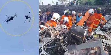 മലേഷ്യയിൽ പരിശീലനത്തിനിടെ നാവിക സേനാ ഹെലികോപ്ടർ കൂട്ടിയിടിച്ചു, 10 മരണം