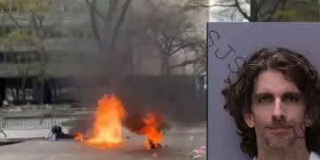 ട്രംപിന്റെ വിചാരണക്കോടതിക്ക് സമീപം യുവാവ് തീകൊളുത്തി മരിച്ചു