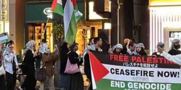 ജപ്പാനിലും പലസ്തീൻ അനുകൂല പ്രതിഷേധം, ഇന്തിഫാദ മുദ്രാവാക്യവുമായി തെരുവുകളിലെത്തിയത് ആയിരങ്ങൾ