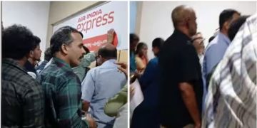 മുന്നറിയിപ്പില്ലാതെ സർവീസ് റദ്ദാക്കി എയർ ഇന്ത്യ എക്സ്പ്രസ്; എയർപോർട്ടിൽ യാത്രക്കാരുടെ പ്രതിഷേധം