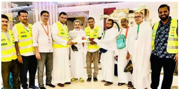 കേരളത്തിൽ നിന്നുള്ള ഈ വർഷത്തെ ആദ്യ മലയാളി ഹജ്ജ് സംഘത്തിന് മക്കയിൽ ഊഷ്മള സ്വീകരണം