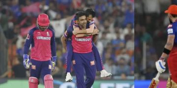 ബംഗളൂരു ബാറ്റർമാരെ പിടിച്ചുകെട്ടി രാജസ്ഥാൻ; 173 റൺസ് വിജയലക്ഷ്യം