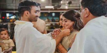 നടി മീരാ നന്ദൻ ഗുരുവായൂരിൽ വിവാഹിതയായി