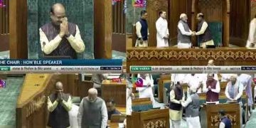 ഓം ബിര്‍ള വീണ്ടും ലോക്സഭ സ്പീക്കര്‍, ഡിവിഷന്‍ ആവശ്യപ്പെടാതെ പ്രതിപക്ഷം, ശബ്ദവോട്ടോടെ പ്രമേയം പാസാക്കി