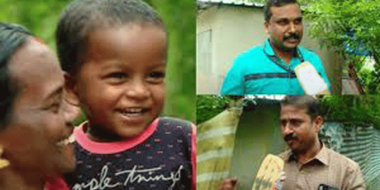 വീടിനടുത്തുള്ള തോട്ടിൽ വീണ രണ്ട് വയസ്സുകാരനും ബന്ധുവിനും രക്ഷകരായി റവന്യു ഉദ്യോഗസ്ഥർ