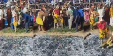 ‘കനൽ കണ്ട് മടിച്ചു, പിന്മാറി, പിന്നാലെ കുട്ടിയുടെ കൈ പിടിച്ച് യുവാവ് കനൽക്കൂനയിലേക്ക്’, 7 വയസുകാരന് പൊള്ളൽ