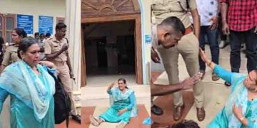 ‘എത്ര പരാതി നൽകിയിട്ടും നടപടിയില്ല സാറേ; ദേഹത്ത് മണ്ണെണ്ണയൊഴിച്ച് 55 കാരി, പഞ്ചായത്ത് ഓഫീസിൽ ആത്മഹത്യ ഭീഷണി