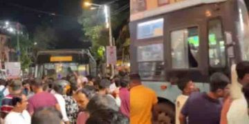 മദ്യപിച്ച് ബസിൽ കയറിയ യാത്രക്കാരൻ സ്റ്റിയറിങ് പിടിച്ചുതിരിച്ചു; 9 പേരെ ഇടിച്ചിട്ടു, മൂന്ന് പേർ ഗുരുതരാവസ്ഥയിൽ