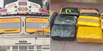 ചെക്പോസ്റ്റിൽ പരിശോധന, ലോറിയുടെ രഹസ്യ അറയിൽ നിന്ന് 8 പാക്കറ്റുകളിലായി 80000 യാബ ഗുളികകൾ പിടികൂടി, വില 24 കോടി