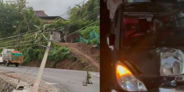 കാറിൽ മദ്യകുപ്പികൾ, കോടതി ജീവനക്കാരന്റെ സ്റ്റിക്കറും, വൈദ്യുതി പോസ്റ്റും വാഹനങ്ങളും ഇടിച്ചിട്ടു, പിടിയിൽ