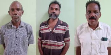 ശിലാനാഗ വിളക്ക് ഇളക്കിയെടുത്ത് ചാലിൽ തള്ളി; നഗരസഭാ മുൻ ചെയർമാൻ ഉൾപ്പെടെ 3പേർ അറസ്റ്റിൽ