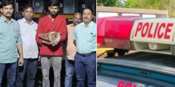 അന്ധവിശ്വാസം മുതലെടുത്ത് കച്ചവടം; കാറിൽ വലിയൊരു ബാഗ്, സംശയം തോന്നി തടഞ്ഞ പൊലീസ് കണ്ടത് ഇരുതലമൂരിയെ