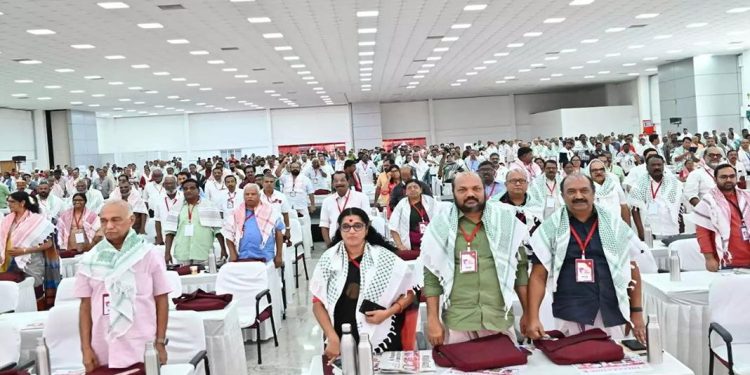 സിപിഎം പാർട്ടി കോൺഗ്രസിൽ ഫലസ്തീൻ ജനതയ്ക്ക് ഐക്യദാർഢ്യം