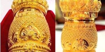 ഗുരുവായൂരപ്പന് വഴിപാട് സമർപ്പണമായി 36 പവൻ തൂക്കം വരുന്ന സ്വർണക്കിരീടം