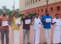 മലയാളി കന്യാസ്ത്രീകളുടെ അറസ്റ്റ് : പാർലമെന്റിന് മുന്നിൽ ഇടത് എംപിമാരുടെ പ്രതിഷേധം